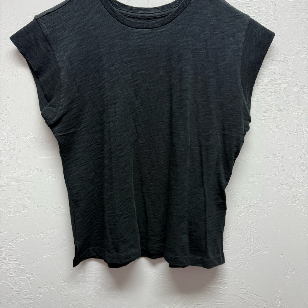 Madewell Black Boxy Cap Sleeve Tee - Size XS